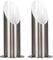 MiniSun | Modern Brushed Chrome Uplighter Wall Wash Lamps | Wall Lamps & Sconces, Home Décor & Improvement Essential | Set of 2 | Includes 5W LED Bulbs [3000K Warm White]