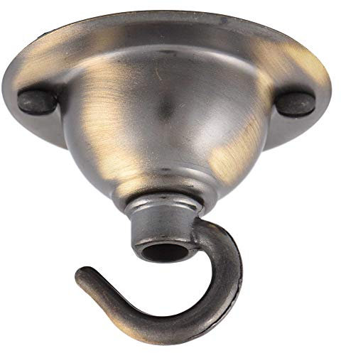ElekTek Ceiling Chandelier Hook Plate 65mm - Brushed Antique