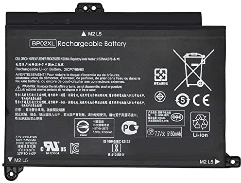 XITAIAN 7.7V 41Wh BP02XL Replacement Laptop Battery for HP Pavilion PC 15 15-AU 849909-850 15-AU010WM 15-AU018WM 849569-421 Series HSTNN-LB7H BP02041XL HSTNN-UB7B 849569-541TPN-Q175