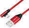 Câble de Connexion USB 2.0 Type A vers USB (Type C) coudé à 90° Rouge 0,3 m