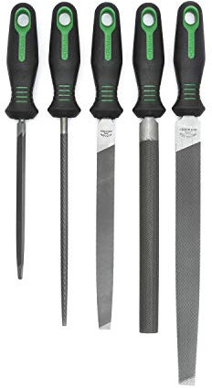 Nicholson 22150HIN - Set di lime con manico, 5 pezzi, colore: Verde