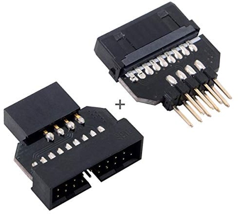 cablecc 1 Unidades Reversible USB 2.0 9Pin Vivienda a la Placa Base USB 3.0 20pin Encabezado Adaptador Hembra