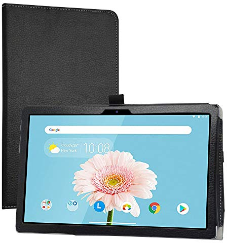 LiuShan Compatible avec TECLAST P20HD Coque,TECLAST M40 Pro Coque,Slim PU Cuir Etui et Pliable Stand Folio Coque Couverture pour 10.1 TECLAST P20HD / M40 / M40SE / M40 Pro Tablet,Noir