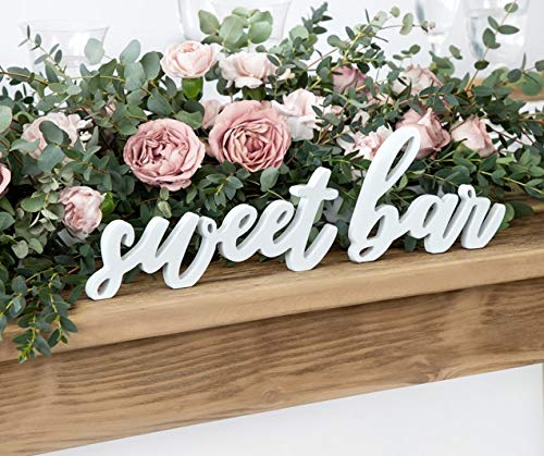 SWEETS BAR Candybar Holz XL Schriftzug Sweetbar Süßigkeiten Tisch Candy Bar Sweetsbar Tischdeko Hochzeitsdeko MR&MRS Buchstaben 25cm