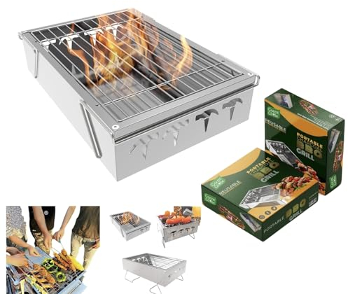 Portable Charcoal Bbq Grill | Outdoor Barbecue Grill For Picnic Patio Party | Outdoor cooking Mini Terrace Camping Travel
