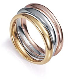 Viceroy Fashion 75288A01619 Ring (dreifarbig, 16), Edelstahl