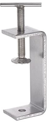 sourcing map Stainless Steel C-Clamp, 98mm Wide Jaw Opening with T-Bar Handle for Woodworking Welding Building