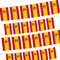 10 metros Bandera de España Guirnalda, con 30 Banderas 14 x 21 cm, Anti UV y Viento, Festivales Procesión Jardín Exterior Decoraciones de Bares Española celebraciones