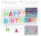 LED-Lichterkette Happy Birthday, bunte Buchstaben-Lichterkette Geburtstagslichterkette batteriebetrieben, 190 cm lang, Party-Artikel Partydekoration für Kindergeburtstag Geburtstag