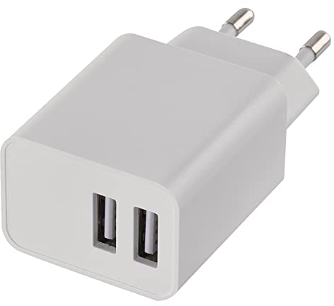 EMOS USB-Ladegerät SMART 3,1 A Ladeadapter, USB-Netzteil mit 2 USB-Ports für Handy, Smartphone, Tablet, Kamera, Smartwatch usw, ohne Kabel