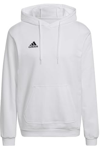 adidas Herren Entrada 22 Sweat Hoodie, White / Black, M Tall