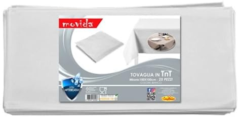 I CASAMICI ITALIA SRL (AMI) Movida Tischdecke TNT 1 x 1 m, 25 Stück, weiß, wie abgebildet