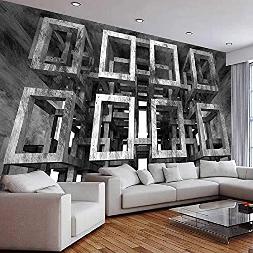 Fototapete 3D Kreatives Geometrisches Muster Erweiternder Raum Wasserdichte Seidentapeten Moderne Große Wand T Tapeten Wohnkultur Fototapete 3D Effekt Wohnzimmer Schlafzimmer Kinderzimmer-430Cm×300Cm