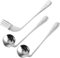 FOMIYES 1 Juego Cubiertos De Mano Izquierda Cuchara Curva Para Zurdos Cuchara En Ángulo Para Pacientes Utensilio Curvo Tenedor De Fideos Alimento Acero Inoxidable Adaptado Anciano