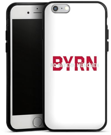 DeinDesign Silikon Hülle kompatibel mit Apple iPhone 6 Case schwarz Handyhülle FC Bayern München FCB Offizielles Lizenzprodukt