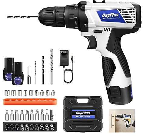 Akkuschrauber Akku Bohrschrauber Set Professional 12v Akkuschrauber Klein mit 1300mAh Akku und Ladegerät, Akkubohrer 45Nm Drehmoment, 18+1 Drehmomentstufen, zum Bohren/Festziehen/Lösen von Schrauben