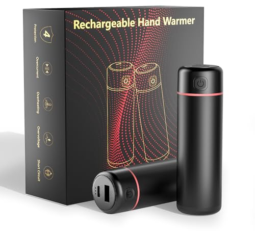 Handwärmer Elektrisch EXTSUD 2 Stück Taschenwärmer 2x5000mAh Wiederaufladbar Handwärmer 10000mAh Schnellaufladung Handwärmer Ultraleicht&tragbare USB Powerbank Winter Geschenk für Männer und Frauen