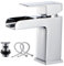 Borlon Robinet mitigeur cascade pour lavabo de salle de bain monobloc avec tuyaux standard britanniques et bonde de vidage
