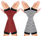 WLLHYF 2 Paar Kaschmir-Feel-Handgelenk-Fingerlose Handschuhe mit Daumenloch Winter-Strick-Fingerlose Handschuhe Armstulpen Fäustlinge für Damen und Herren (Schwarz-Weiße Streifen + Rote Streifen)
