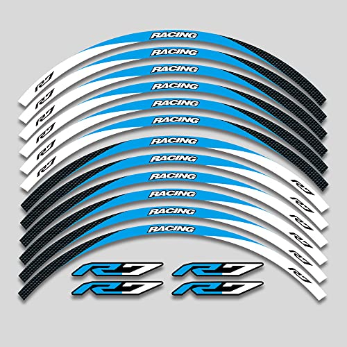 JMORCO Tankaufkleber Motorrad Motorrad-Rad-Aufkleber Streifen Reflektierende Felge für Y&AMAHA YZF R7 YZF-r7 2022 2023