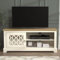 Galano Novara TV Stand Cabinet – 119cm Entertainment Unit with Door – Fits up to 50 TV – Storage Furniture for Living Room (Ivory/Oak)