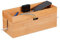 Relaxdays Kabelbox für 2 Steckdosenleisten, Bambus, Kabelkiste mit Ablage, HBT: 14 x 34 x 14 cm, Kabel verstecken, Natur