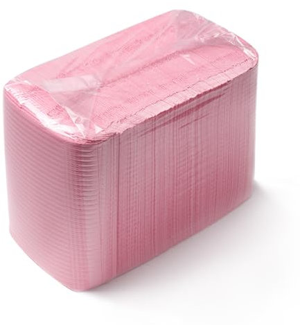 Miaija 20 Pieces Pink Nail Art Table Mats Waterproof Nail Tips Art Table Towels Foldable Salon Practice Manicure Paper Anti-Dirty Table Pad