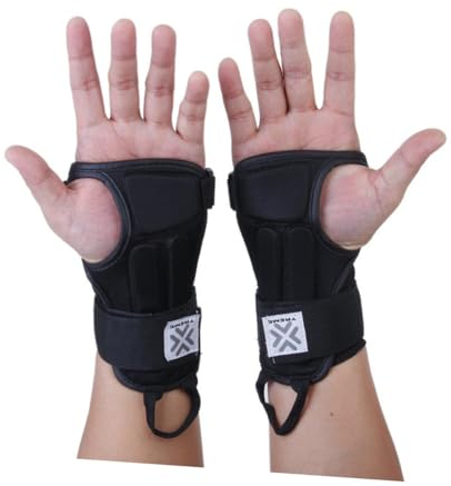 KOMBIUDA Skihandschuhe für Kinder Handgelenkstützen Snowboard-Schutzausrüstung Größe L Schwarz für Jungen und Mädchen zufälliger Stil