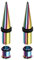 ANAZOZ Ohr Tunnel 7mm, Flesh Plug Edelstahl 4 Stück Dehnstäbe Tunnel Herren, Ohr Expander Ohrringe Bunt