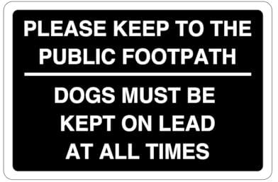 Señal de perro con plomo todo el tiempo: aluminio Dibond de 3 mm de alta visibilidad y durabilidad para uso en interiores y exteriores (600 mm x 400 mm) garantiza la seguridad dentro de 20 m de