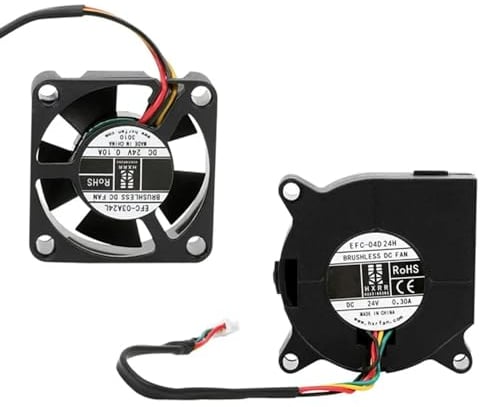 HysiPrui 2 Packs Extruder Cooling Fan of 3D Printer Parts & Accessories, Included Hotend 24V 4020 Fan and 24V 3010 Cooling Fan with 2 Pin Terminal, for 3D-Printer K1/K1 MAX