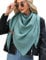 UMIPUBO Schal Damen Baumwolle Musselin Halstuch Dreiecksschal Dreieckstuch Herbst Unifarben Schal Halten Sie Warm Musselintuch Bequem Groß Elegant Leicht Scarf Damen Stola 190x80cm, Seeblau