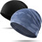 WTACTFUL 2pcs Schwarz Dünne Mütze Herren und Damen Sommer Beanie Laufmütze Tarnfarbe Blau