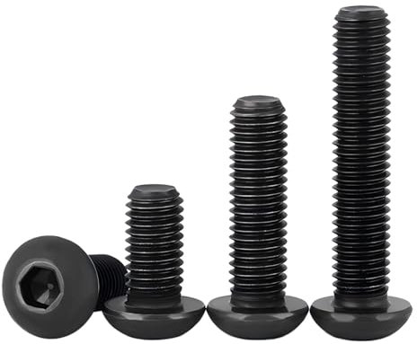 Ctyjia 20 Piezas Tornillos de Cabeza de Botón M5 x20mm Tornillos de Cabeza Allen, Tornillo de Cabeza Plana, Tornillos de Cabeza de Botón Allen