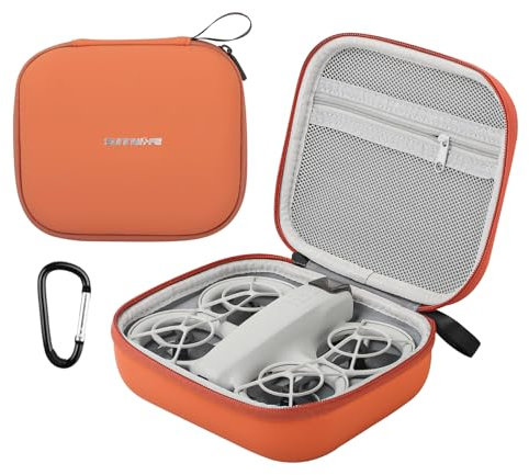 FSIDIWT Neo Drohne Tasche, Tragbare Reisetasche Tragetasche für DJI Neo Drone Zubehör (Orange)