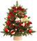 1PC Tabletop Christmas Tree Light Up 18 Inch Small Pine Tree with Ornaments - Christmas Decorations for Home, Office, Party