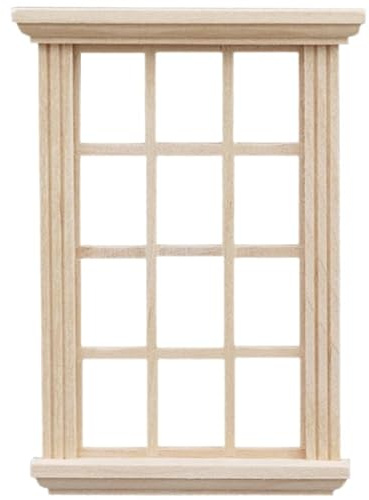 TOYANDONA Casa De Muñecas 1:12 Mini Ventana De Madera 12 Paneles Accesorio Realista para Decoración De Casas De Muñecas Juguete Y Manualidades