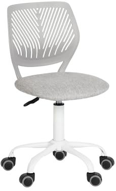 FurnitureR Esszimmer-Drehstühle, 1PC Küchenstuhl, gepolsterter Stuhl, Drehstuhl, bequemer Stuhl mit Rädern, Rückenlehne, armloser Stuhl für Esszimmer, Wohnzimmer, Morandi Grau
