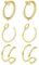 BelleVive Lot de 6 faux anneaux de nez en acier inoxydable avec faux piercing de lèvre et boucle d'oreille à clip en acier inoxydable pour femmes et hommes, pas de piercing, bijoux de corps