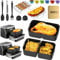 Airfryer Accessori per friggitrice ad aria calda Ninja Foodi Flexdrawer 10,4 l AF500EU, 1 × 10,4 l e 2 × 5,2 l, stampo in silicone per friggitrice ad aria calda Ninja, senza BPA e lavabile in