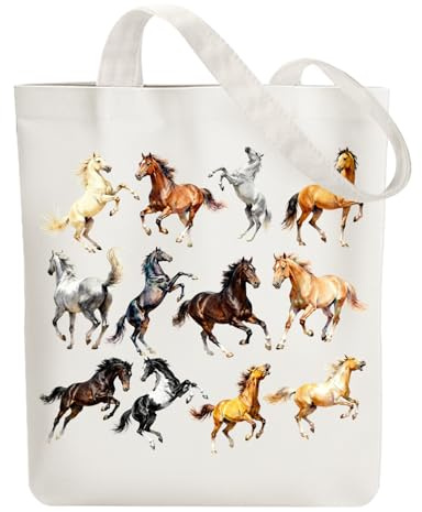 ANATTASOUL Baumwolltasche Personalisiert mit Tiermuster, Leinwand Geschenk Tragetasche für Damen Freundin Mama Schwestern Ehefrau Geburtstag, Muttertag Tasche con Cierre de Cremallera 38 * 40cm