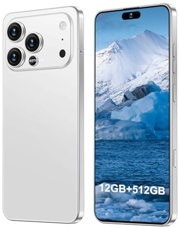 UIOUOR Smartphone 17PM: Snapdragon 8 Gen 3, 12 GB di RAM + 512 GB di memoria, batteria 7000 mAh, display da 7 pollici, fotocamera da 68 MP+108 MP, Android 15, 5G, Dual SIM - Sistema operativo