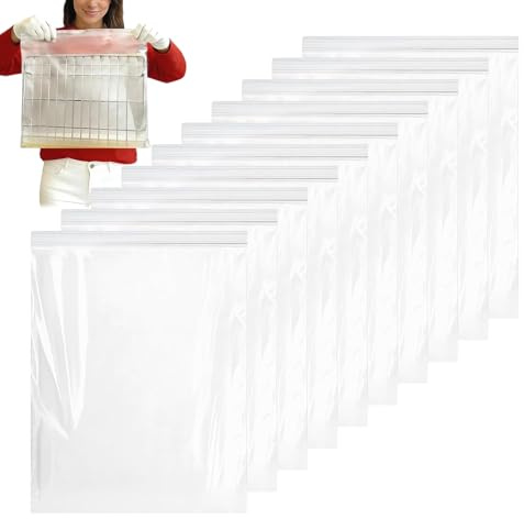 Oven Rack Cleaning Bags - PE, 10 Pieces Washing Degreaser Bag, Heat Resistant | Oven Racks Cleaning Bags, Air Fryer Rack Protector Tray Sleeve For Air Fryer Use