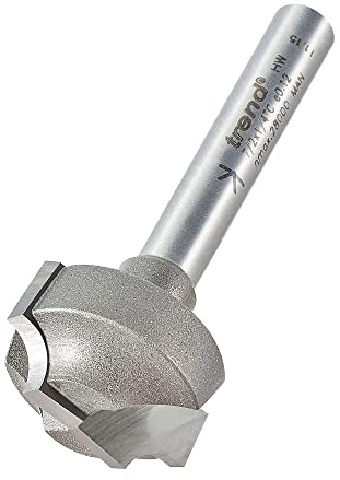 Trend Professional Ovolo Rounding Over Cutter, 5mm Radius, 1/4 Inch Shank, 22mm Cut Diameter & 12mm Cut Length, Tungsten Carbide Tipped, 7/2X1/4TC