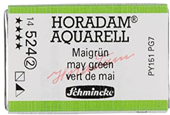 Schmincke – HORADAM® AQUARELL - feinste Künstler-Aquarellfarben, 524 Maigrün, 14 524 043, 1/1 Näpfchen