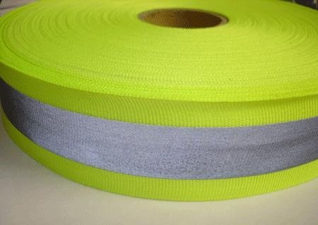 5m Reflektierendes Band / Reflektorband 40mm breit - neongelb - zum Aufnaehen