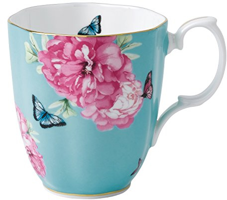 Royal Albert 40001826 Miranda Kerr Friendship Becher 0,40 l, türkis, feines Knochenporzellan, 1 Count (Pack of 1)