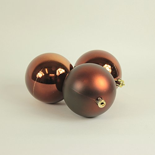 Weihnachtskugeln 8 cm braun 15 Stück in der Box
