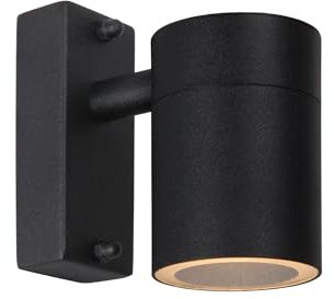 LUCIDE ARNE-LED - Wandstrahler/Wandleuchte Innen/Außen - Ø 6,3 cm - LED - GU10-1x5W 2700K - IP44 - Schwarz