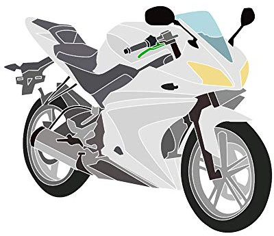 MPW Kit de carénage complet en plastique - Non peint compatible avec Yamaha YZF-R125 2008-2013